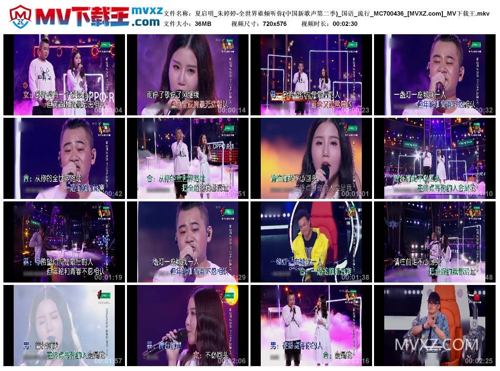 夏启明_朱婷婷-全世界谁倾听你(中国新歌声第二季)_国语_流行_MC700436